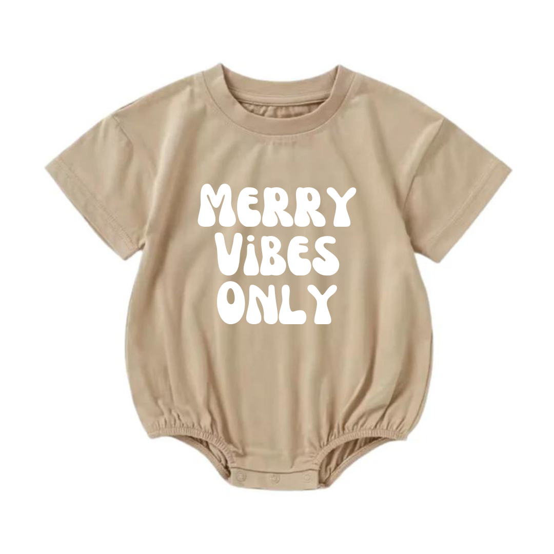 MLW By Design - Merry Vibes Christmas T-shirt Romper | Various Colours