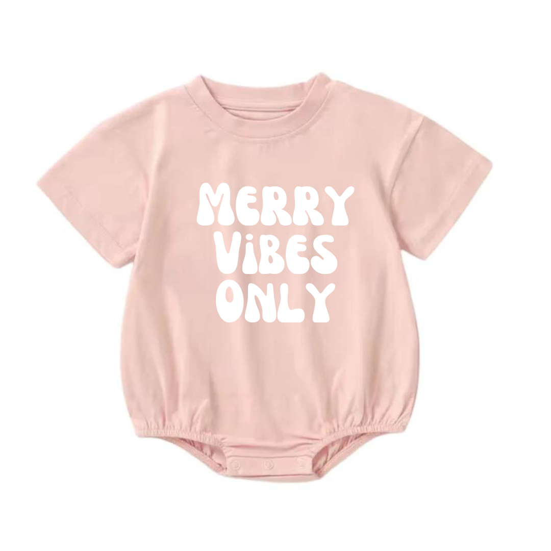 MLW By Design - Merry Vibes Christmas T-shirt Romper | Various Colours