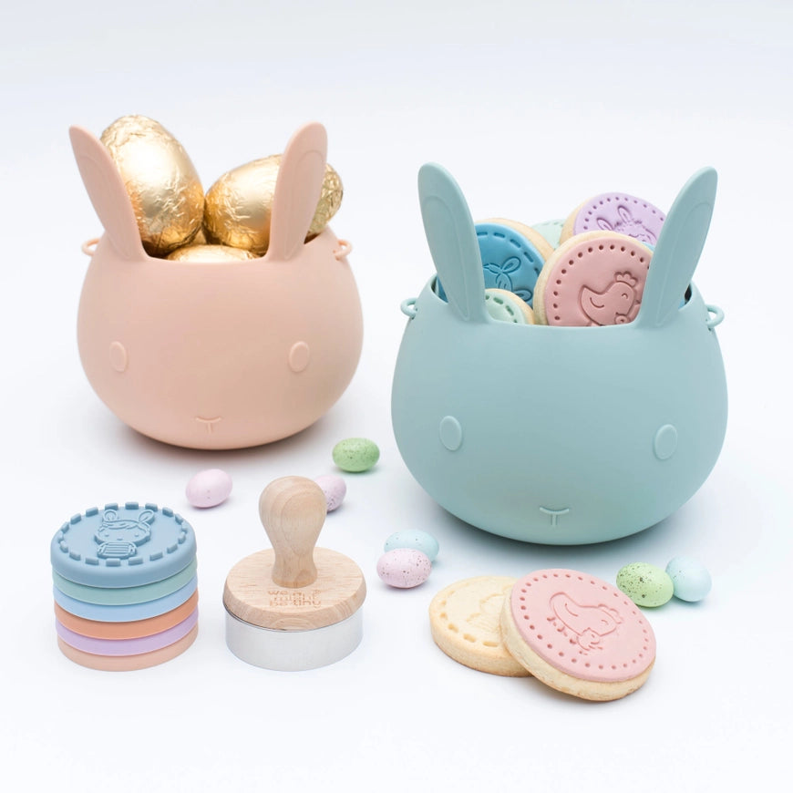 Timber Tinkers - Silicone Easter Bunny Basket | Various Colours