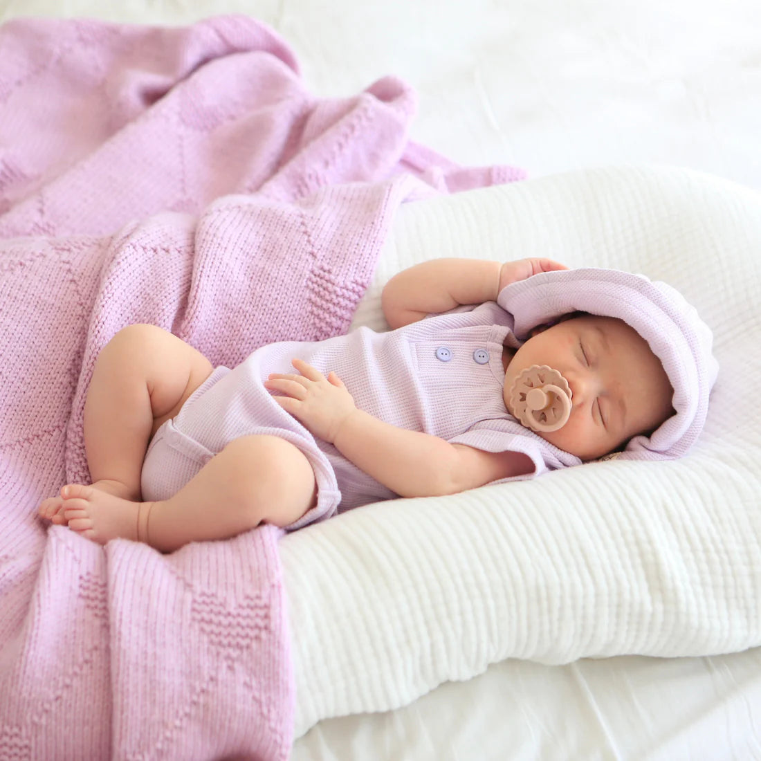 3 Little Crowns - Summer Bodysuit & Sunhat | Lilac