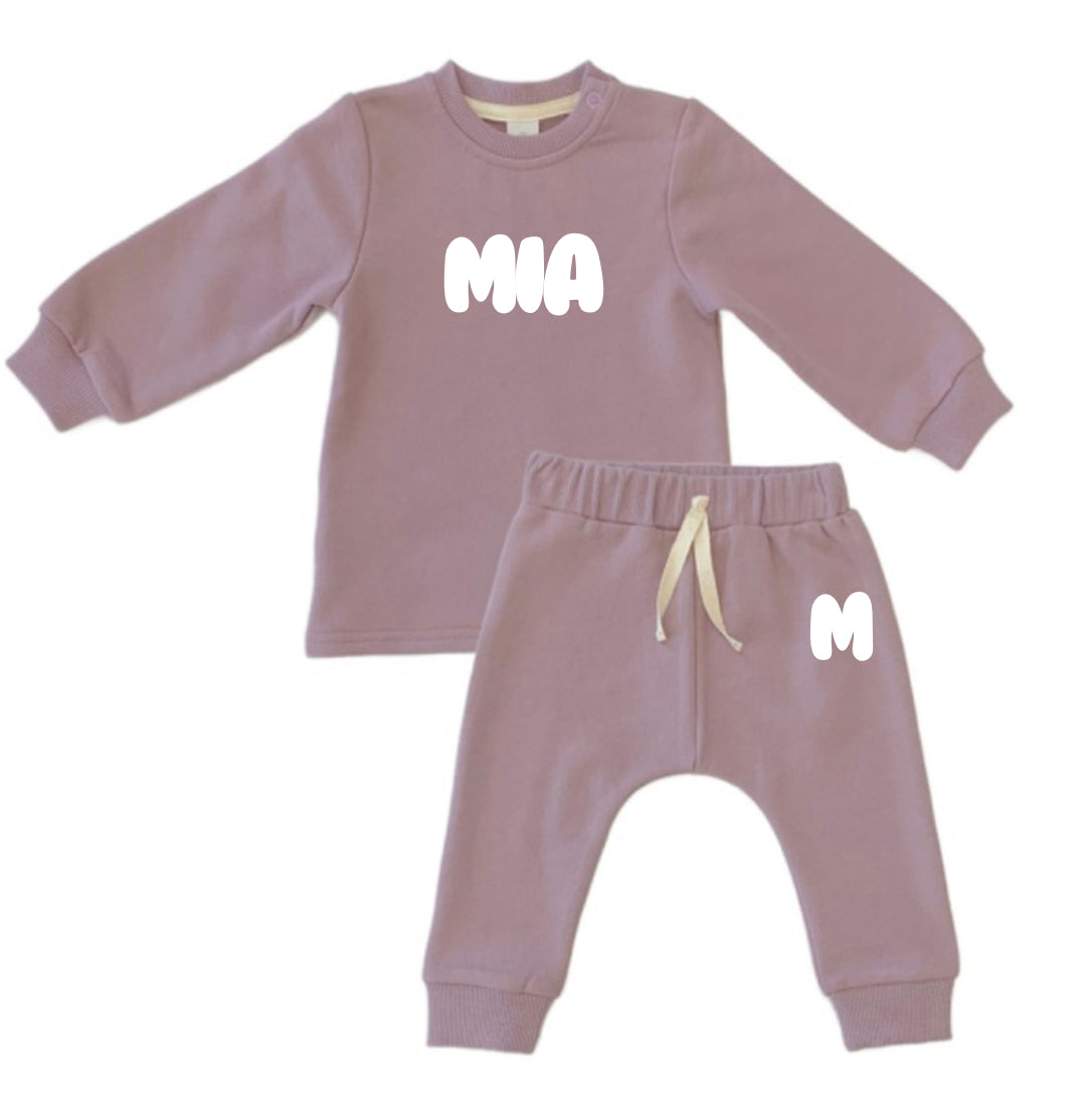 MLW By Design - Personalised Bubble Font Tracksuit | Lilac | Limited Edition