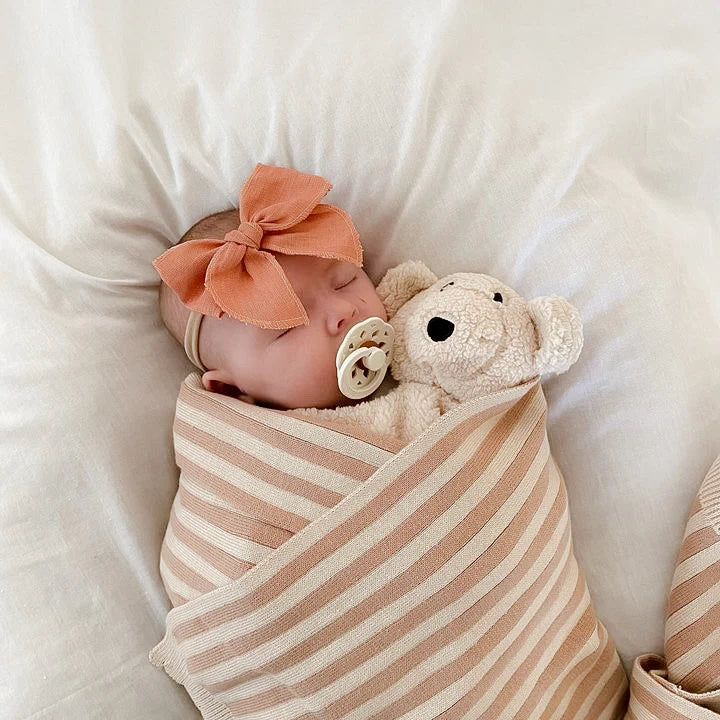 Pop Ya Tot - Linen Bow Headband | Coral