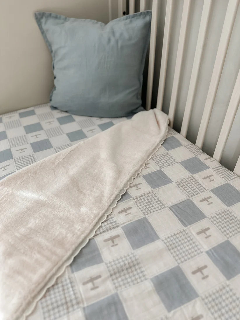 Pop Ya Tot - Fur Lined Cot Blanket | Wright Flyer