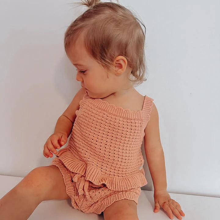 Lilla Hjärtat - Crochet Shorts | Dusty Pink