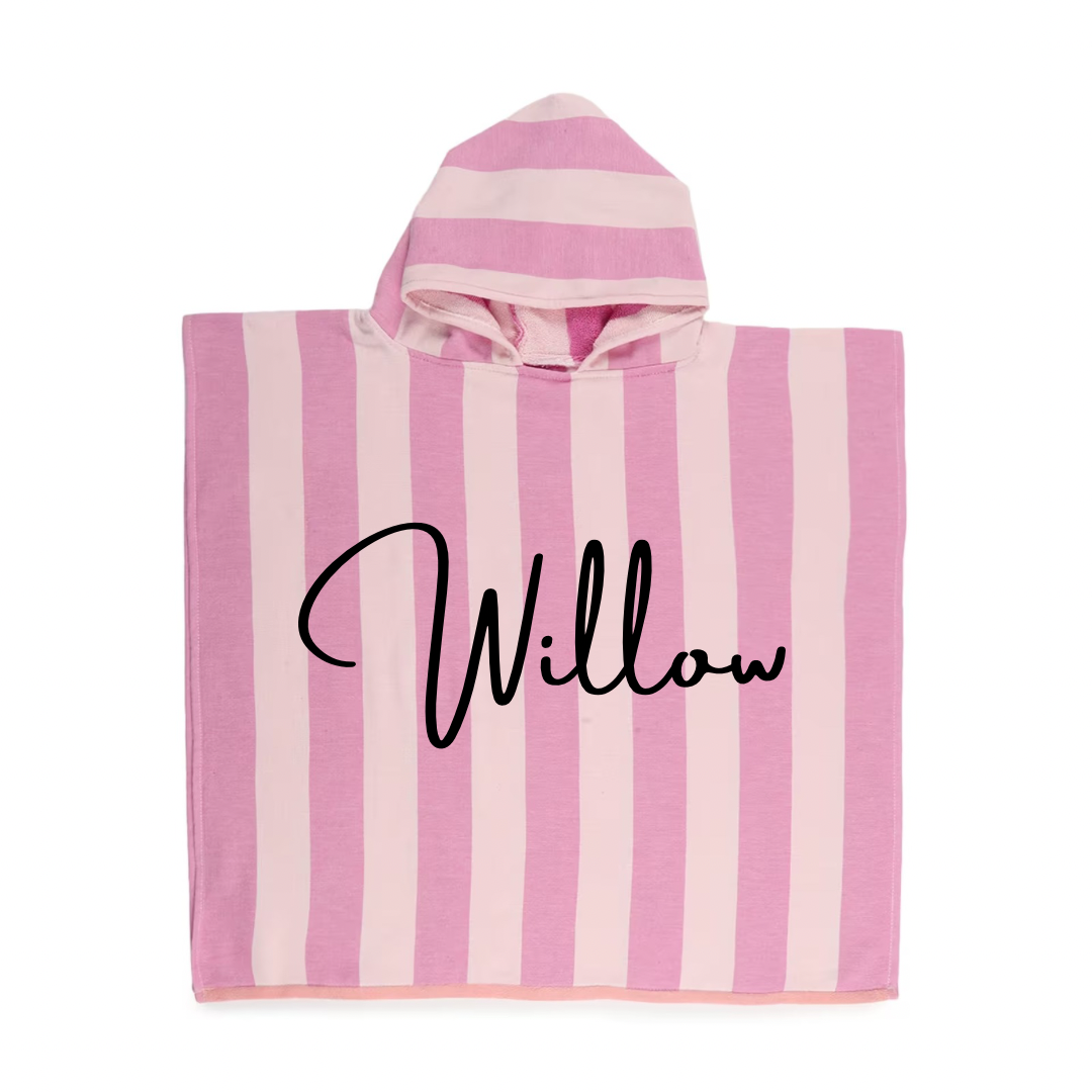 MLW By Design - Personalised Poncho Beach Towel | Pink *LIMITED EDITION*