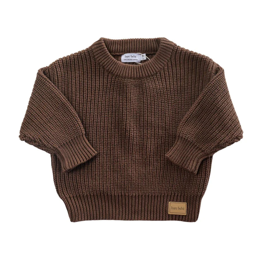 Bare Bebé - Chunky Knit Jumper | Chocolate