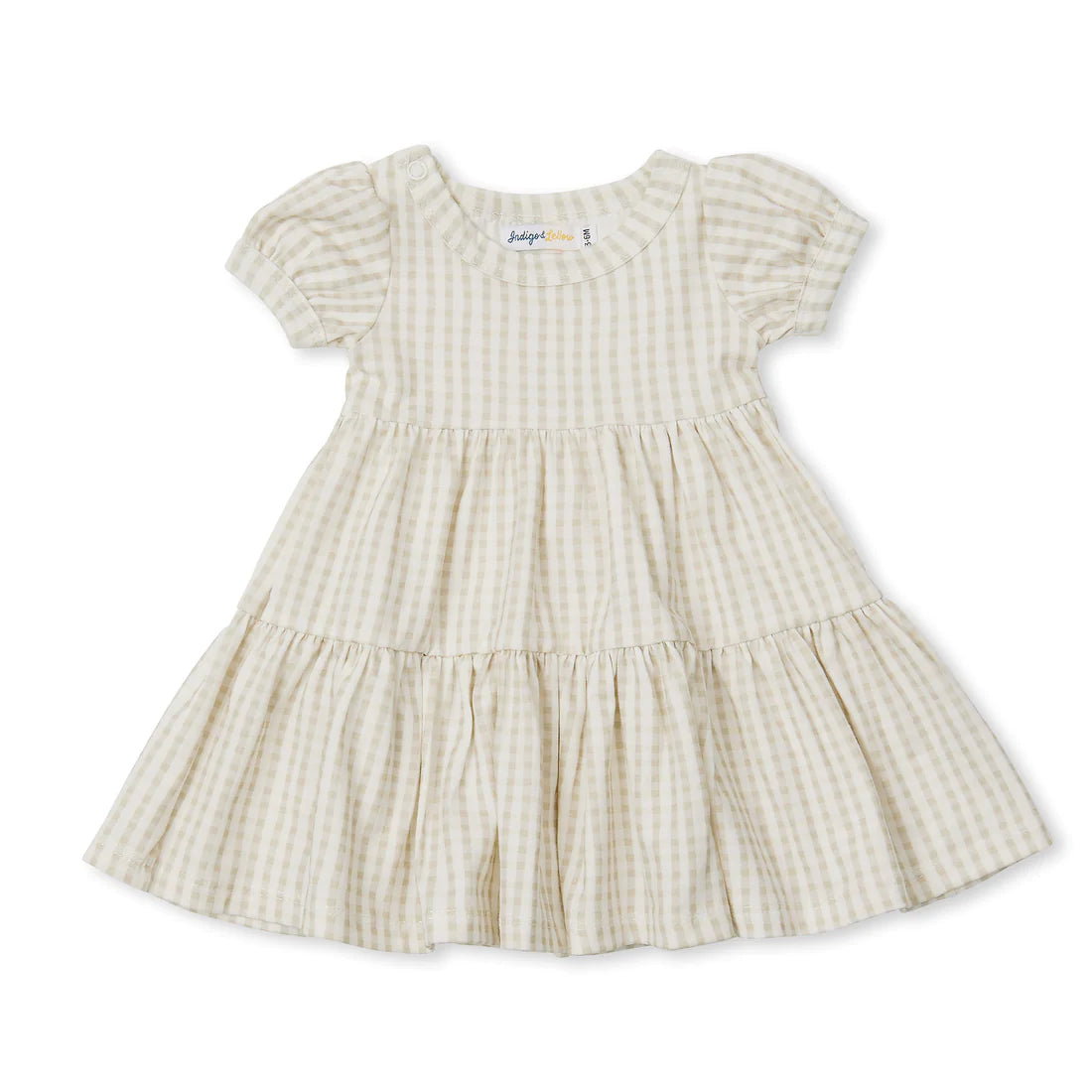 Indigo & Lellow - Eden Tier Dress | Sage Gingham