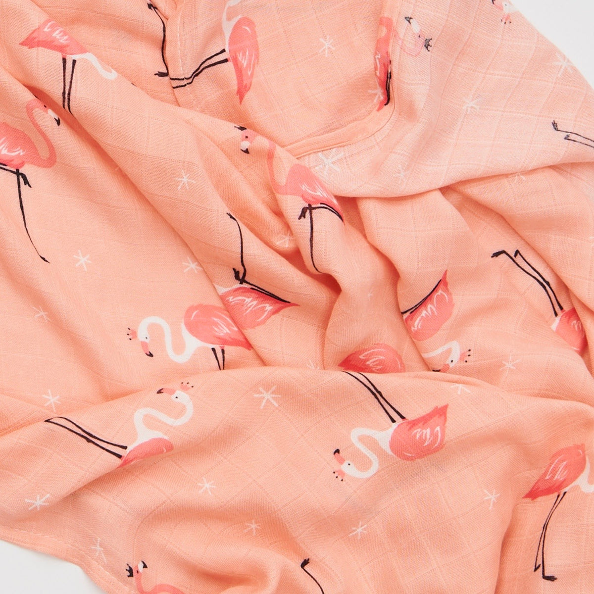 Tinker Tot Baby - Bamboo Cotton Swaddle – Flamingo