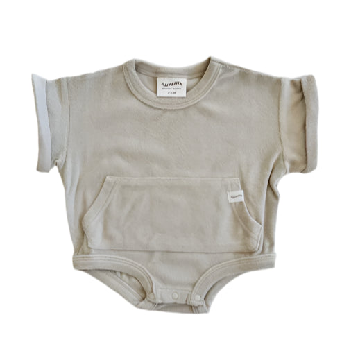 All Fenix - Mini Terry Romper | Clay