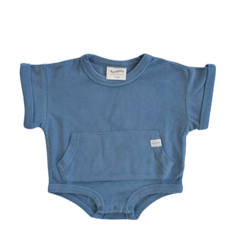 All Fenix - Mini Terry Romper | Blueberry