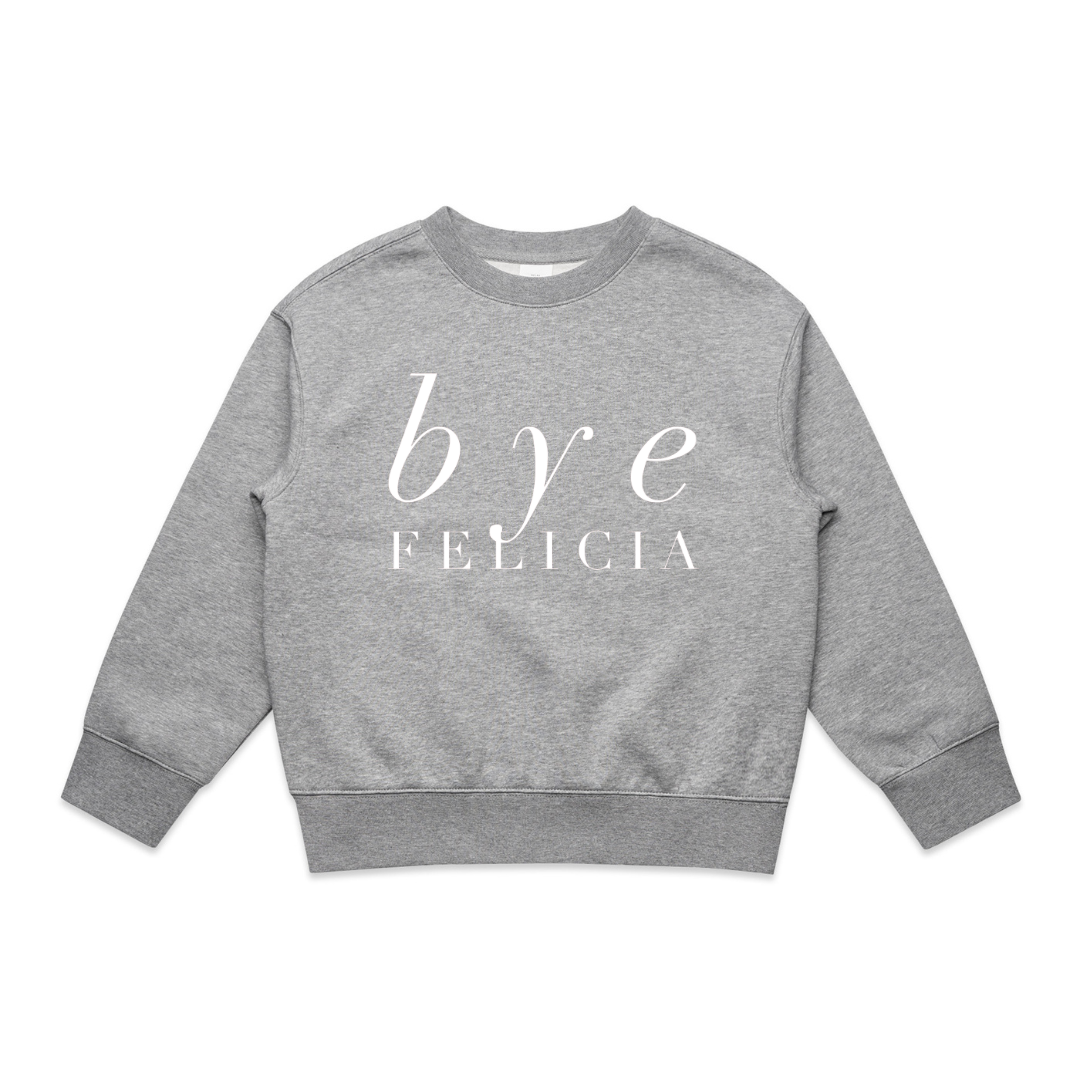 MLW by Design - Bye Felicia Fleece Oversized Crew