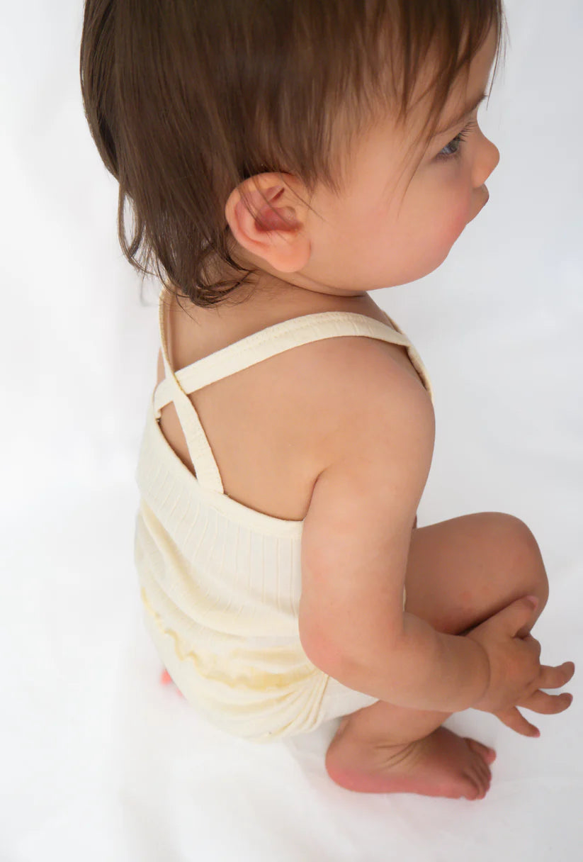 Moss Kids - Playroom Singlet & Short Set | Misty Yellow