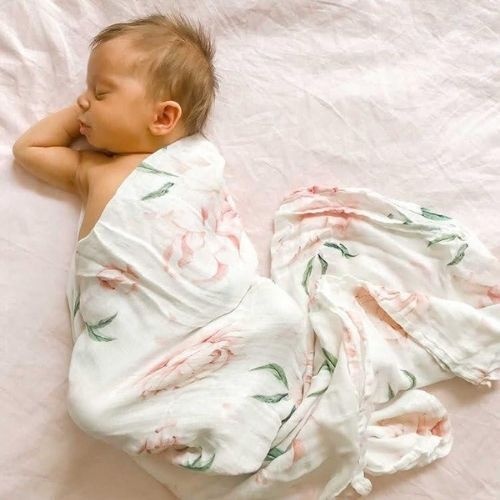 Anchor & Arrow - Organic Baby Swaddle | Pretty Peony