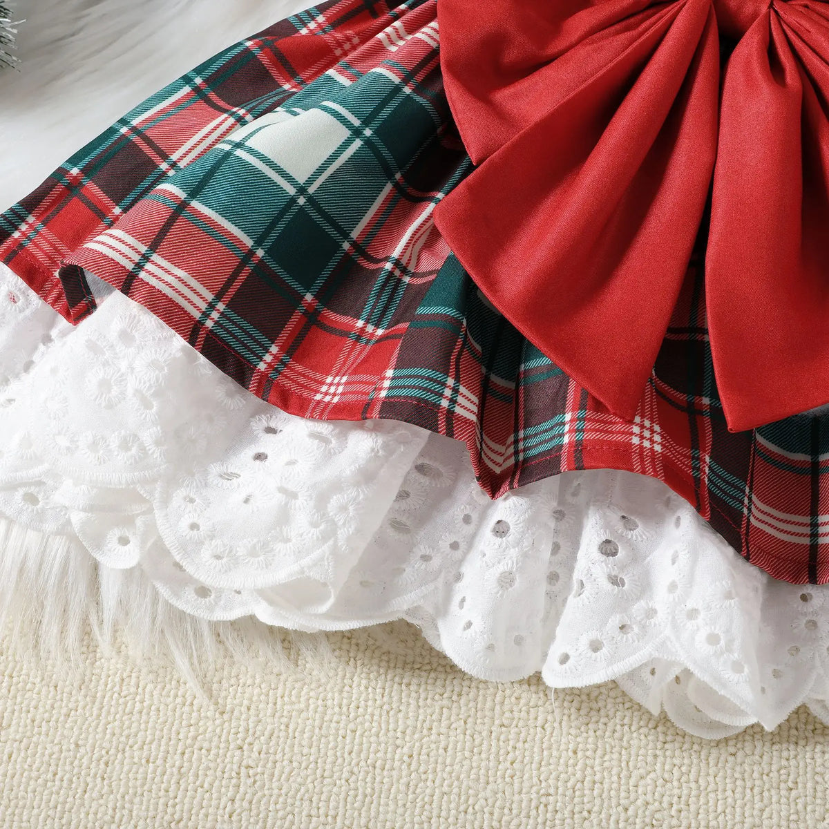 Plaid Christmas Bow Dress (CLEARANCE)