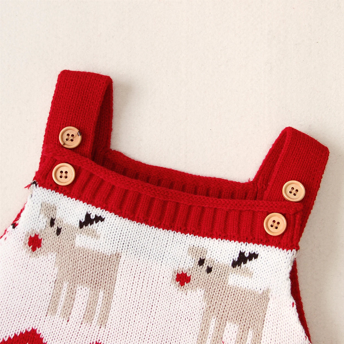 Reindeer Knit Jumpsuit | Red (CLEARANCE)