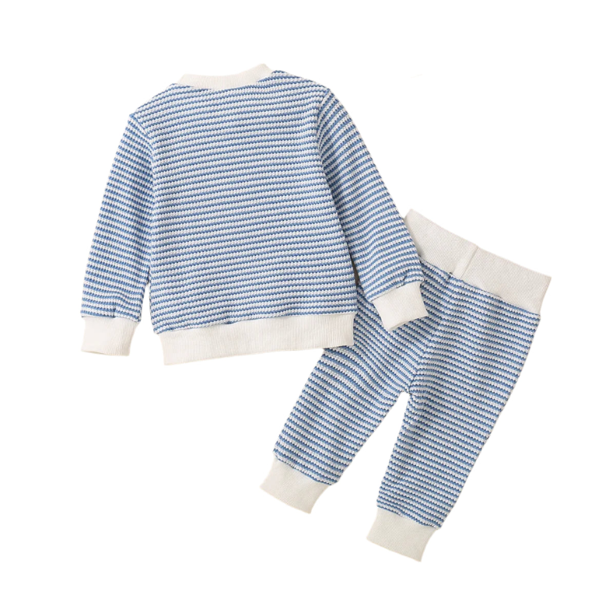 Waffle Stripe Pocket Set | Blue