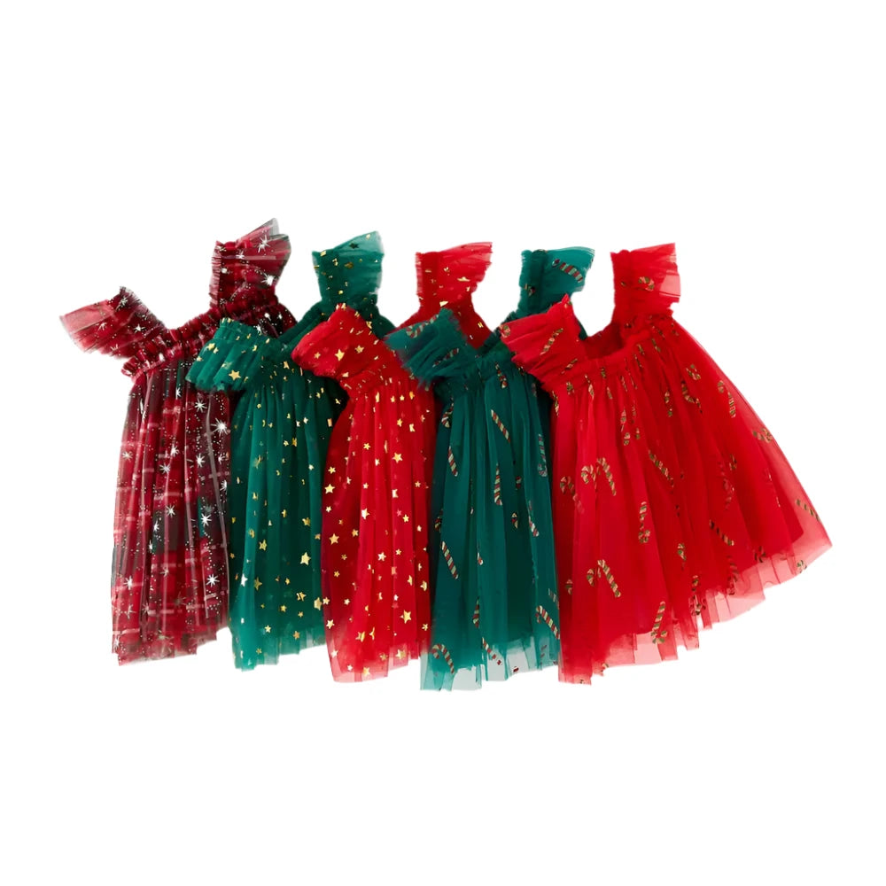 Christmas Flutter Tule Dress | 5 Colours