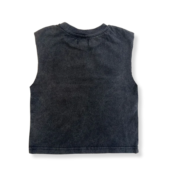 August & Tom - Staple Logo Singlet | Washed Black