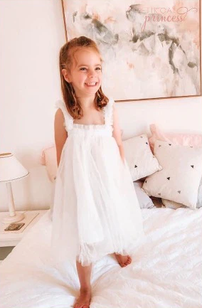 Petticoat Princess - White Butterfly Dress (CLEARANCE)