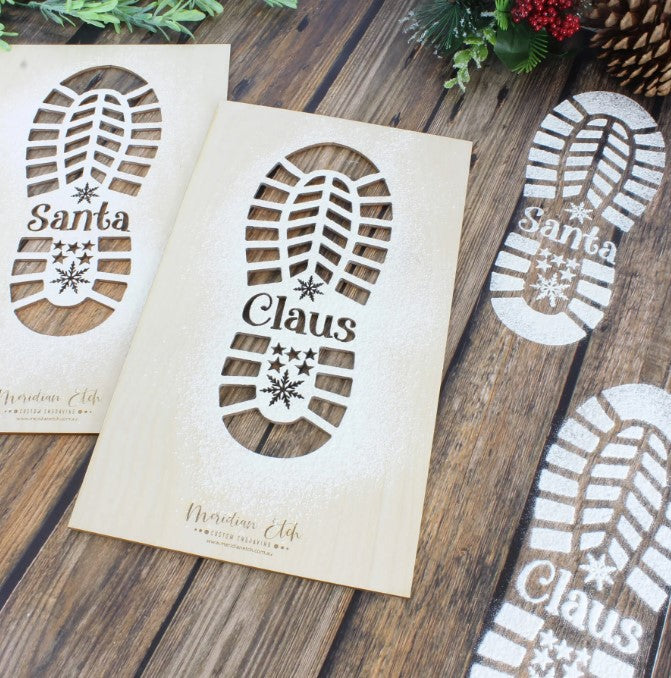 Meridian Etch - Santa Tracks Wooden Stencil Set