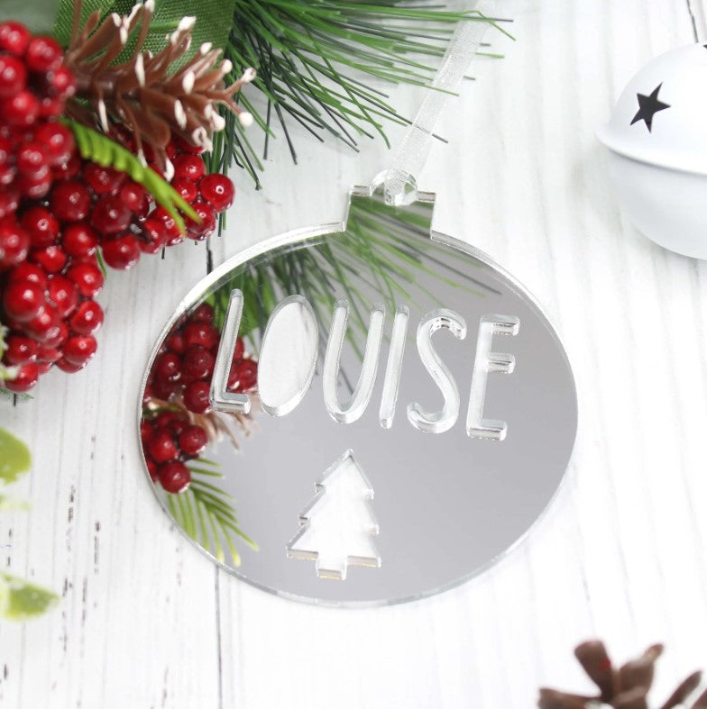 Meridian Etch - Personalised Acrylic Christmas Ornament | Tree