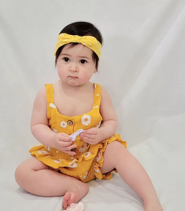 Peplum Daisy Set | Mustard