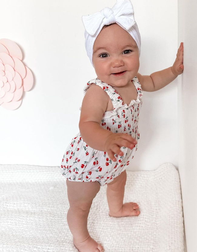 Scrunch Romper & Matching Headband | 3 Colours