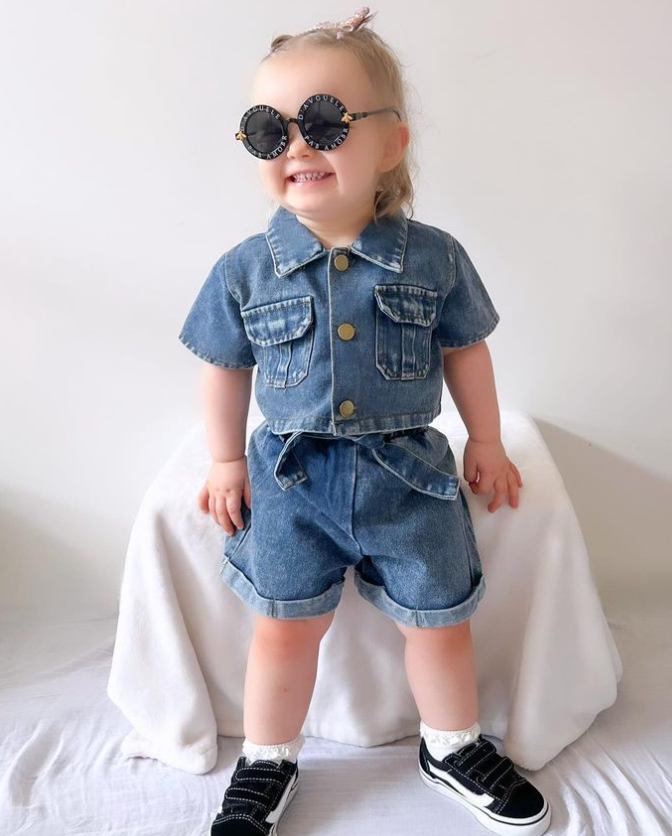 Alaska Denim Shorts Set