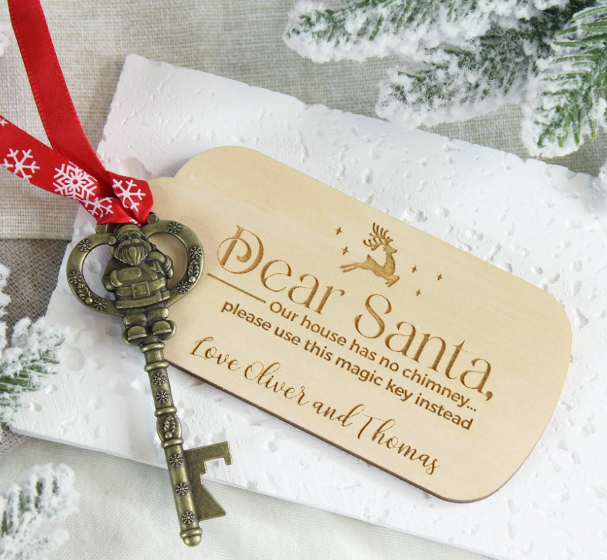 Meridian Etch - Personalised Santa Key