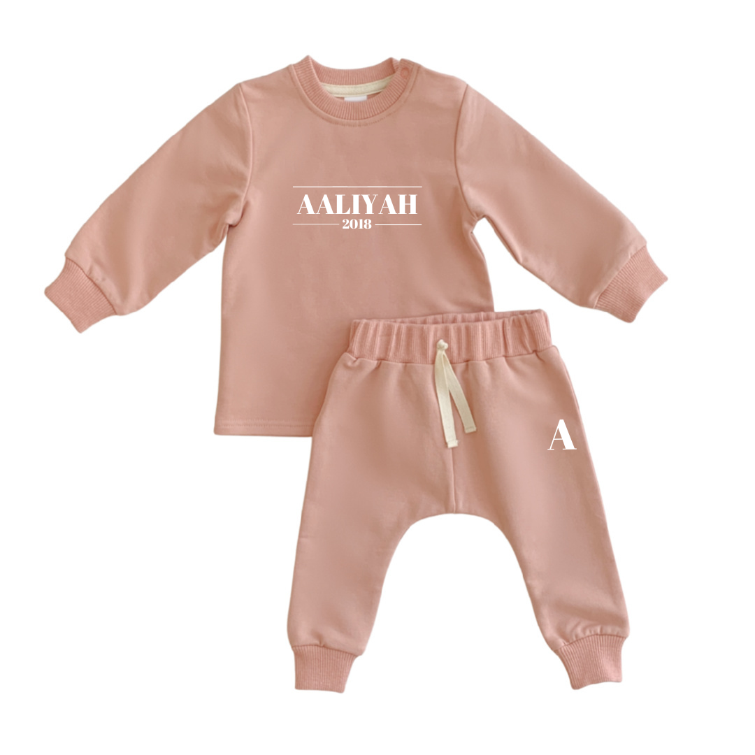 Baby tracksuit personalised fashion