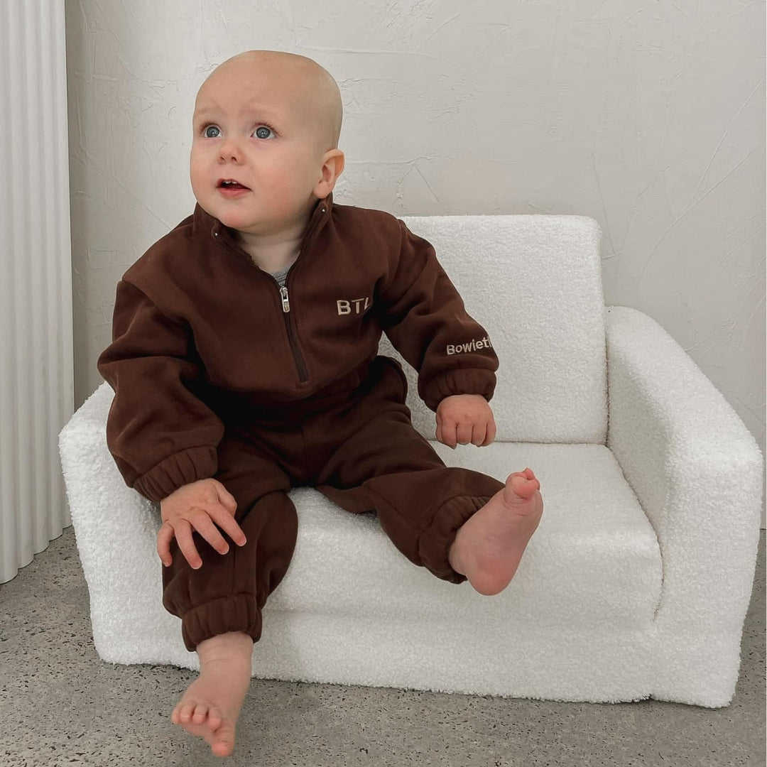 Bowie The Label - Fleece Tracksuit Jumper| Chocolate