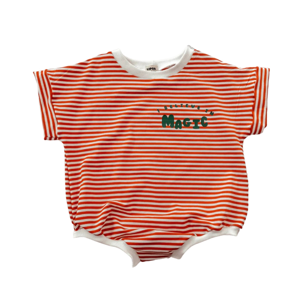 Lipoa Baby - Do You Believe Romper | Red or Green