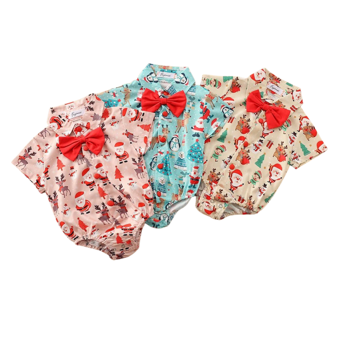 Bow Tie Christmas Romper | 3 Colours