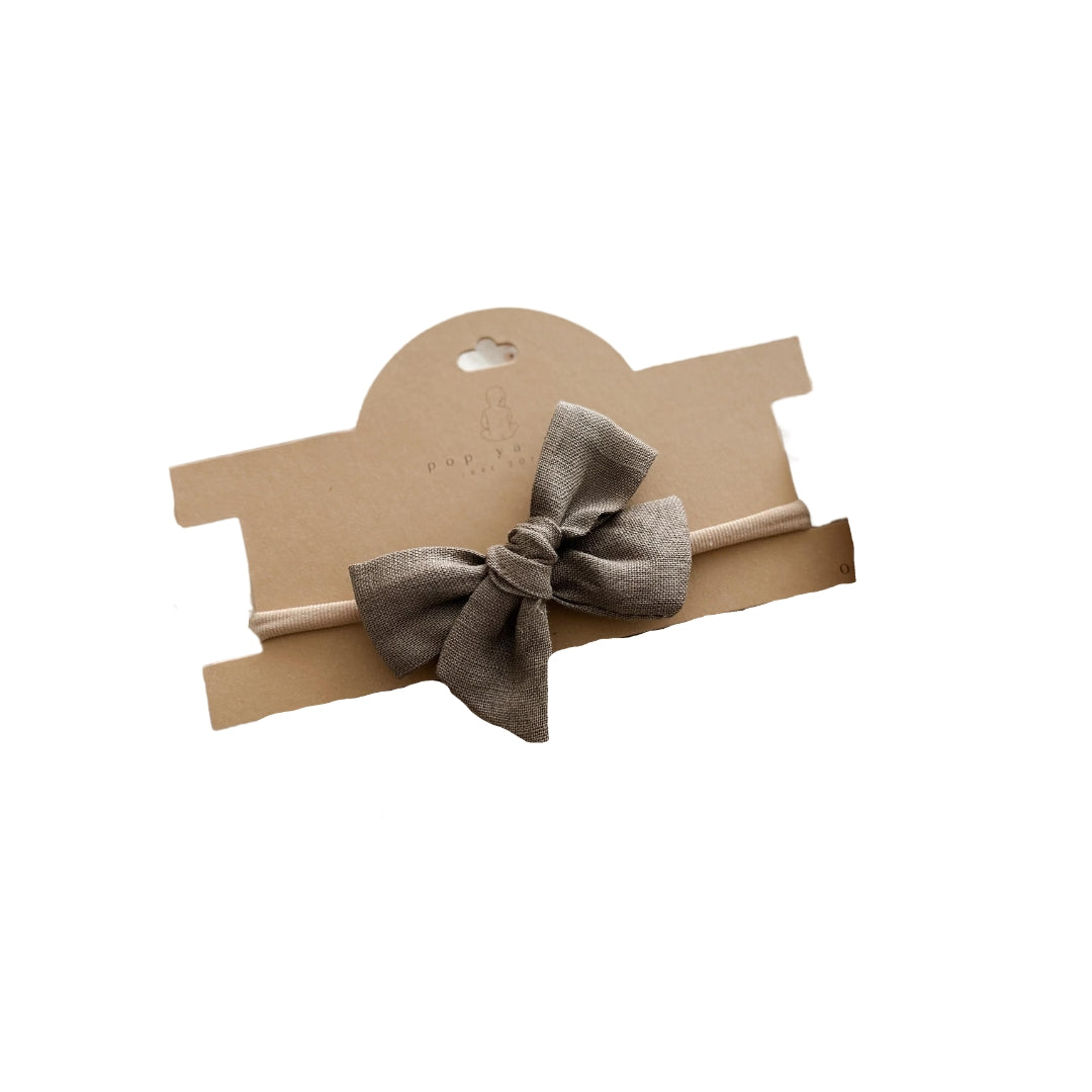 Pop Ya Tot - Baby Bow Headband | Taupe