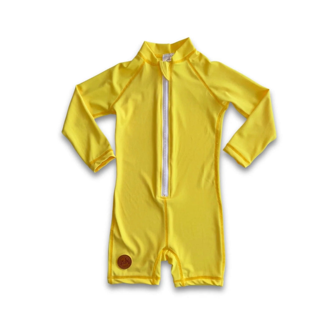 Kicky Swim - One Piece Rashguard Suit | Sunshine Yellow