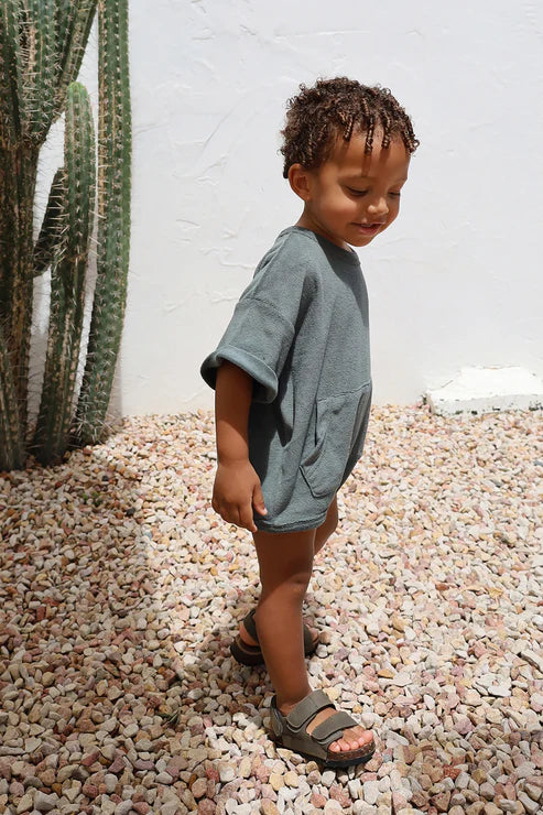 All Fenix - Mini Terry Romper | Moss