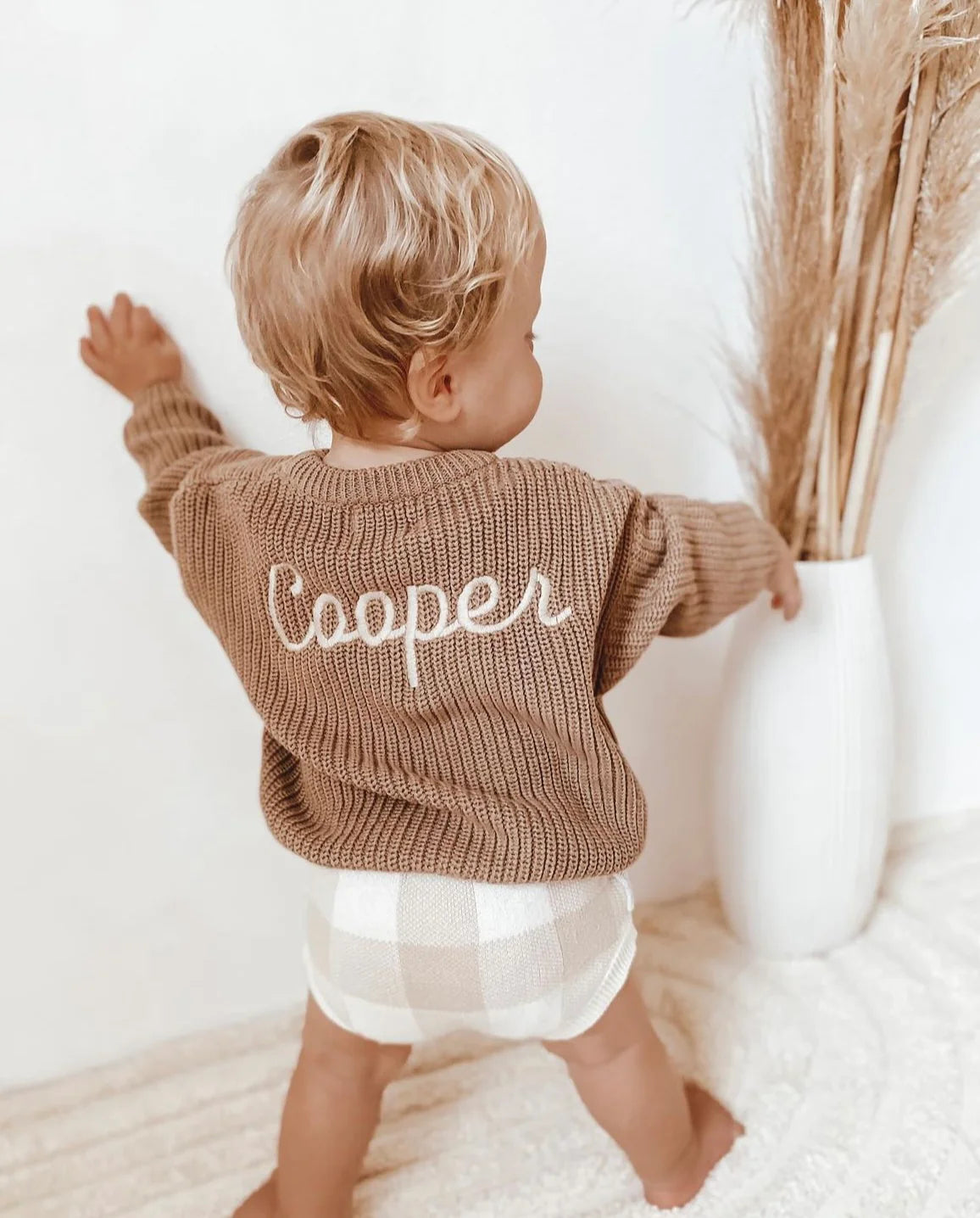 Little Zemi - Knit Jumper Caramel | Personalised