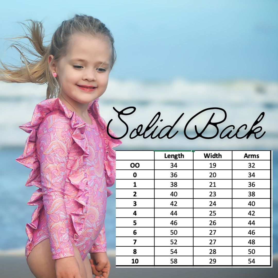 Fernleigh Avenue - Jade Kids Long Sleeve Solid Back Swimsuit