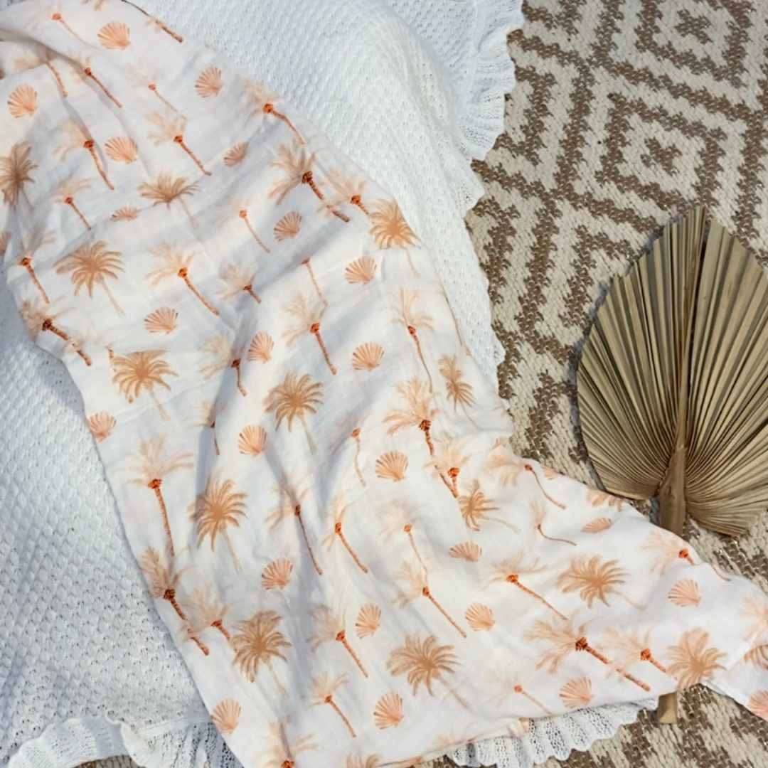 Anchor & Arrow - Organic Baby Swaddle | Summer Palms