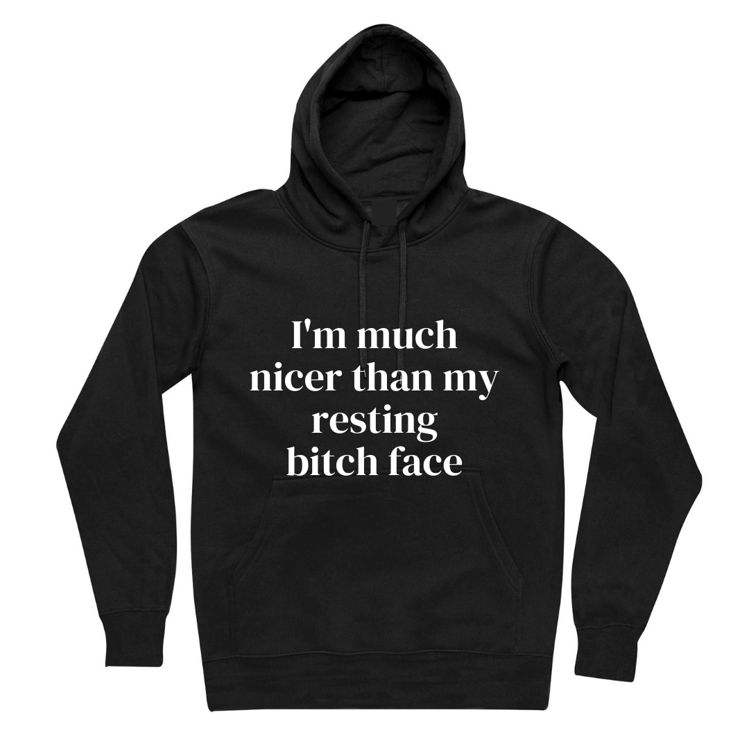 MLW By Design - I'm Nicer Adult Fleece Hoodie | Black or Pink