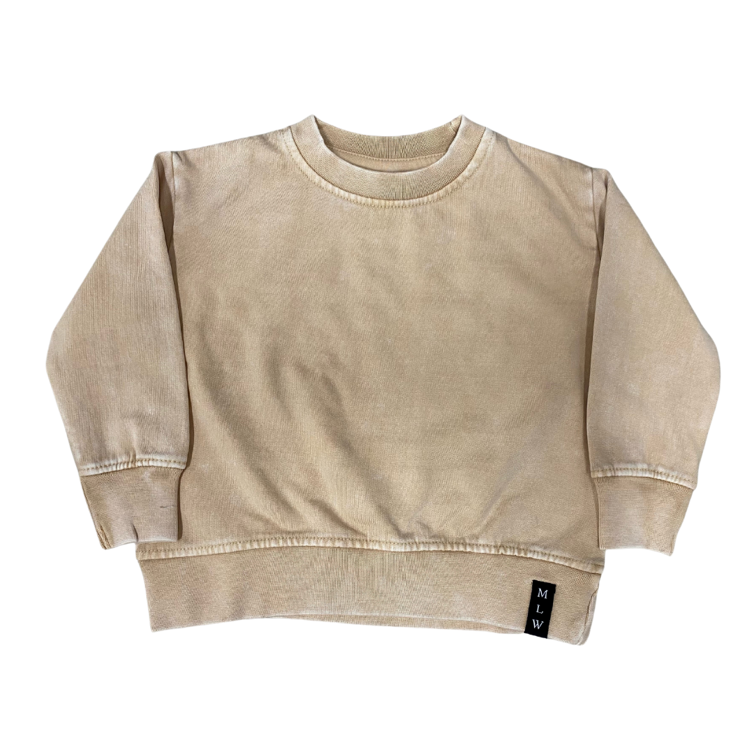 MLW By Design - Basic Stonewash Jumper | Sand