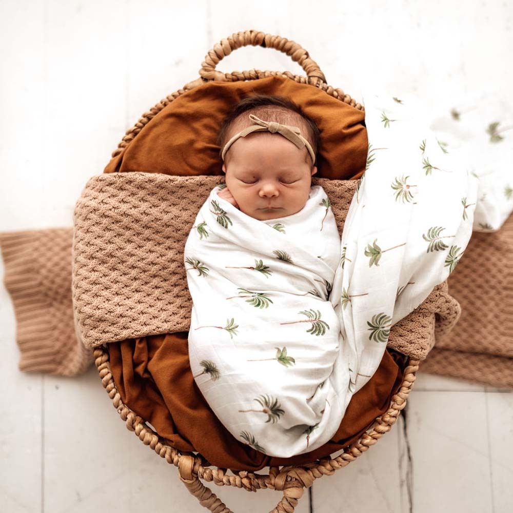 Snuggle Hunny Kids - Green Palm Organic Muslin Wrap