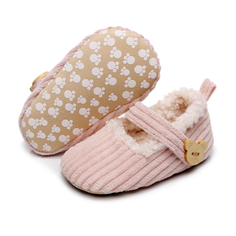 Fluffy Teddy Slippers | Pink