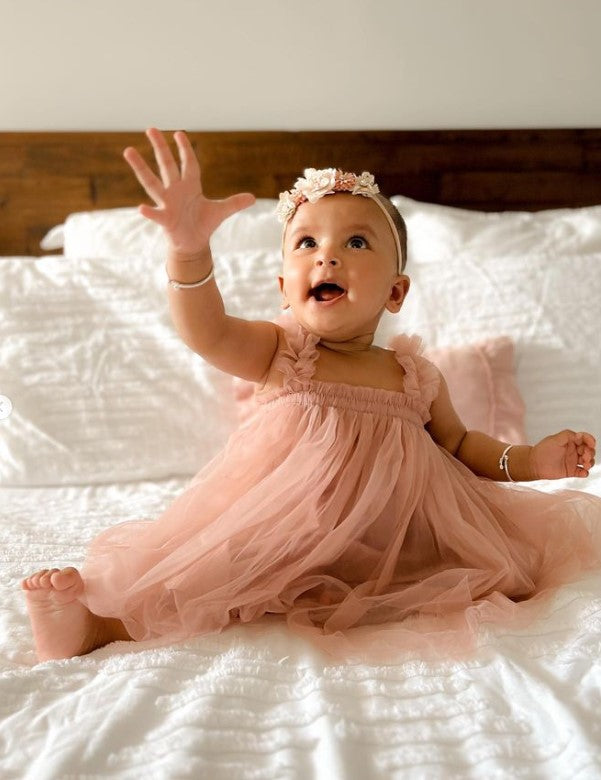 Tutu Sleeveless Dress | Dusty Pink