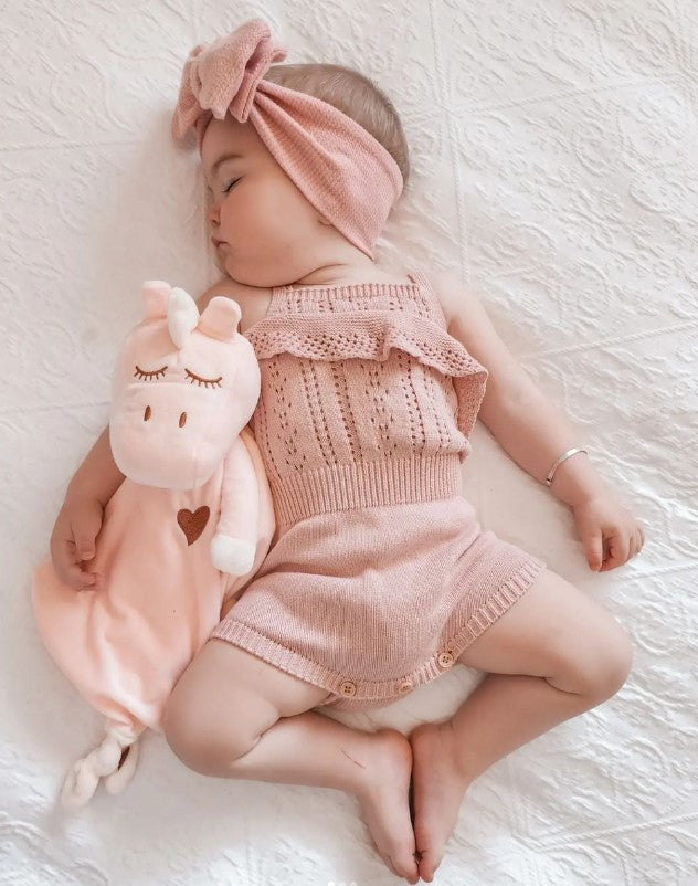 Knitted Zali Romper | Pink