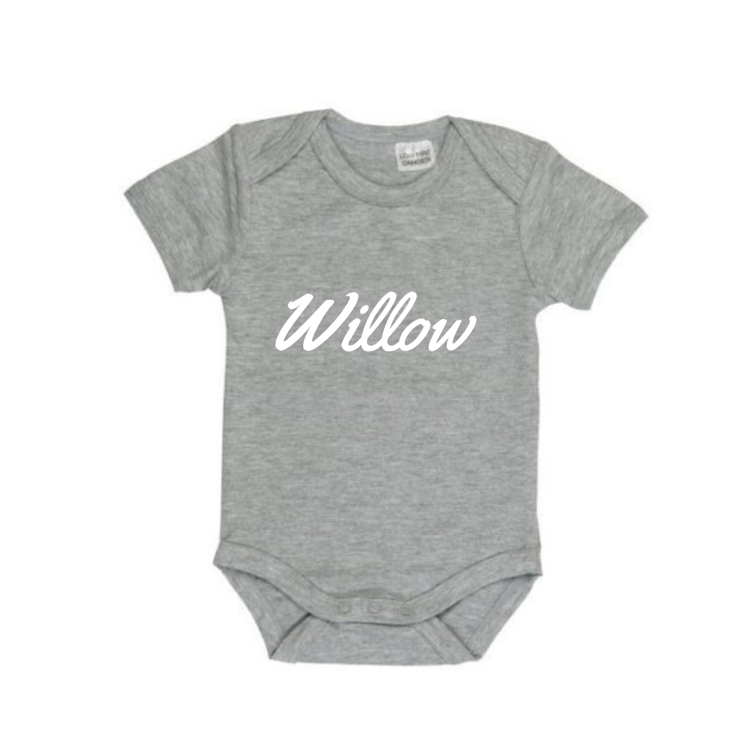 MLW By Design- Personalised Cursive Name Bodysuit | Various Colours