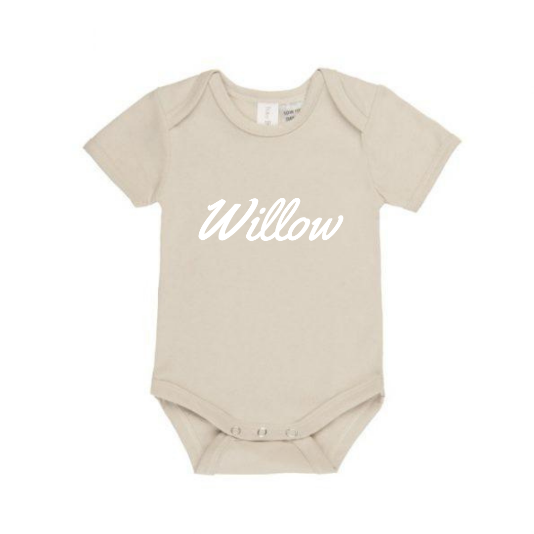 MLW By Design- Personalised Cursive Name Bodysuit | Various Colours