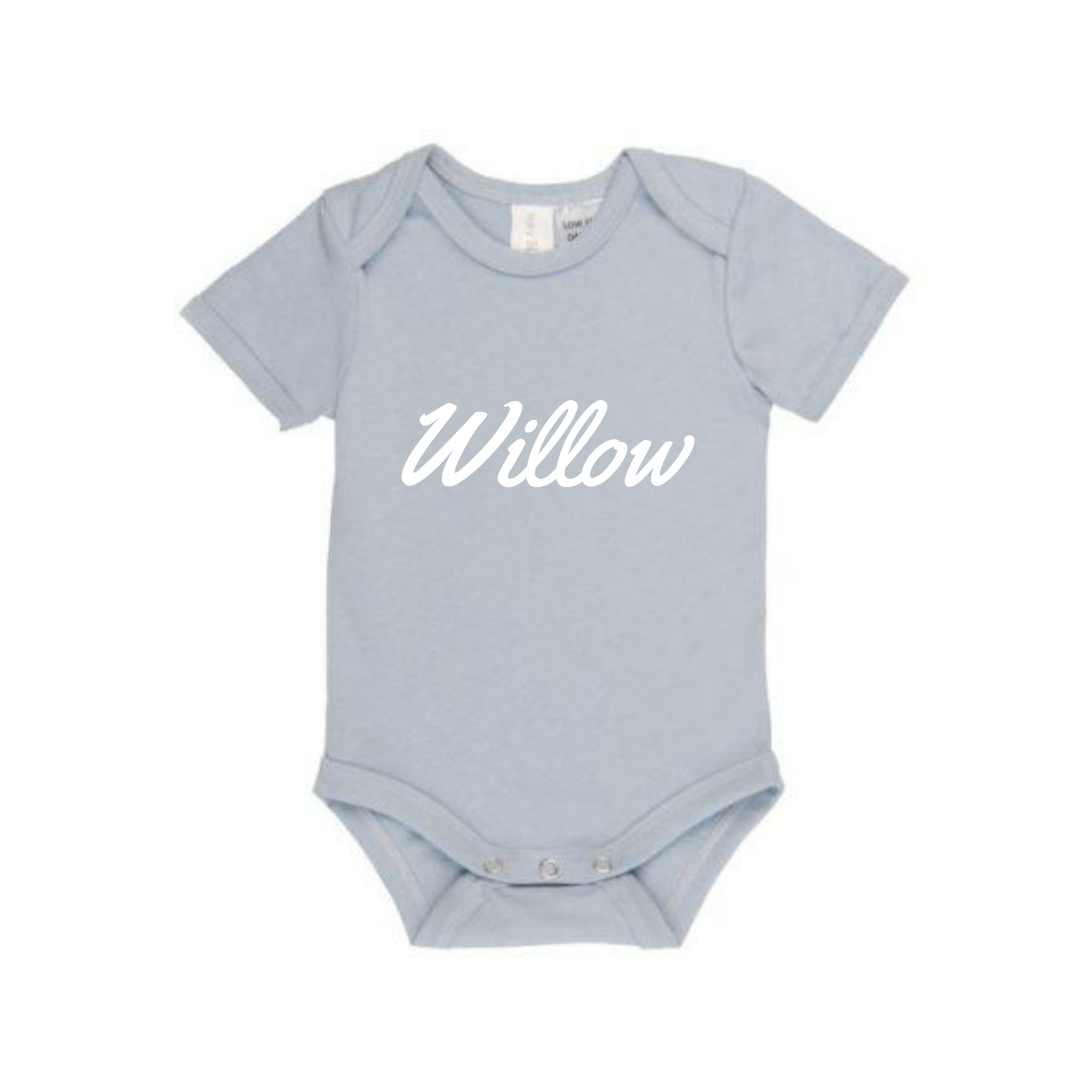 MLW By Design- Personalised Cursive Name Bodysuit | Various Colours