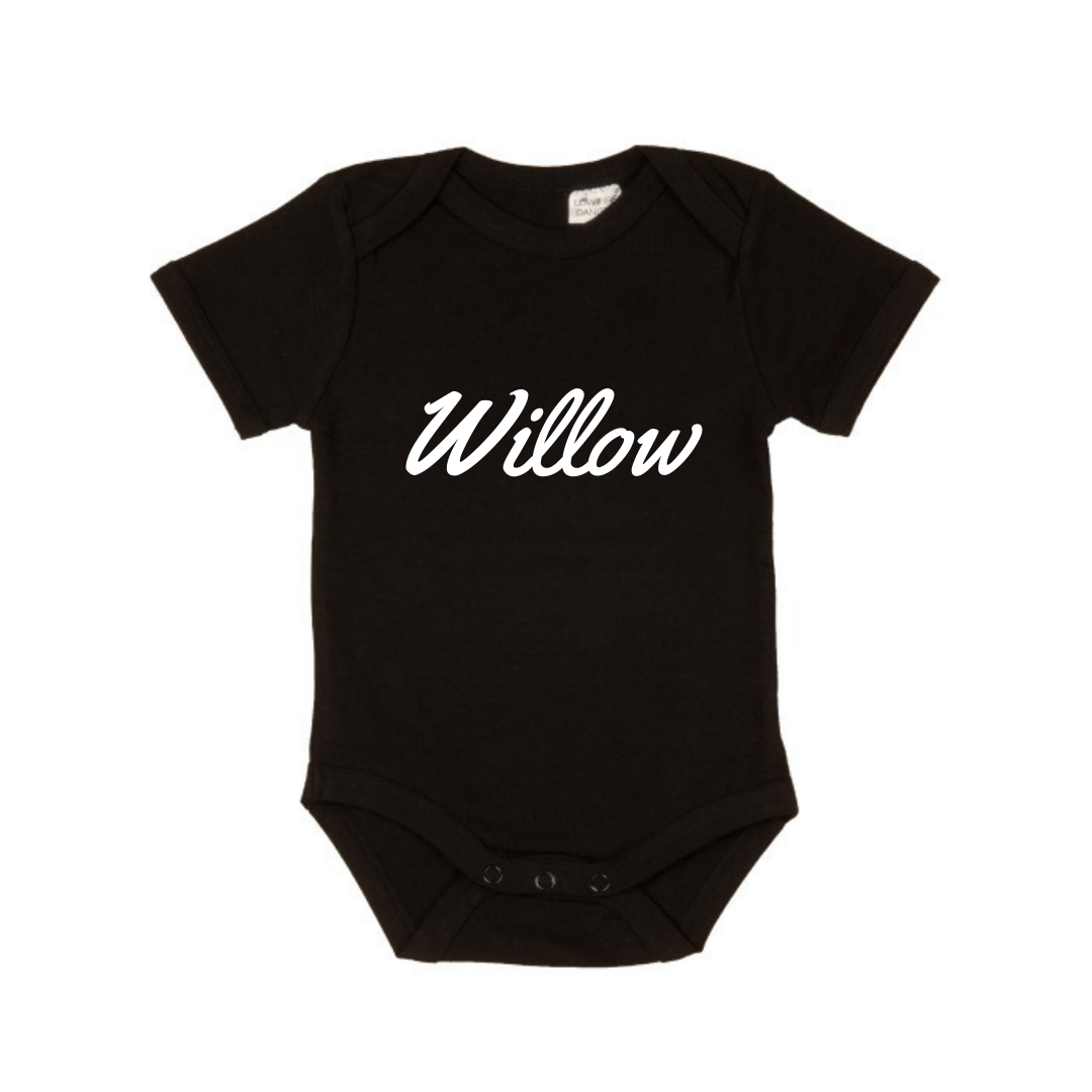 MLW By Design- Personalised Cursive Name Bodysuit | Various Colours