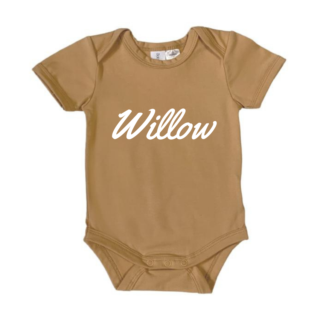 MLW By Design- Personalised Cursive Name Bodysuit | Various Colours